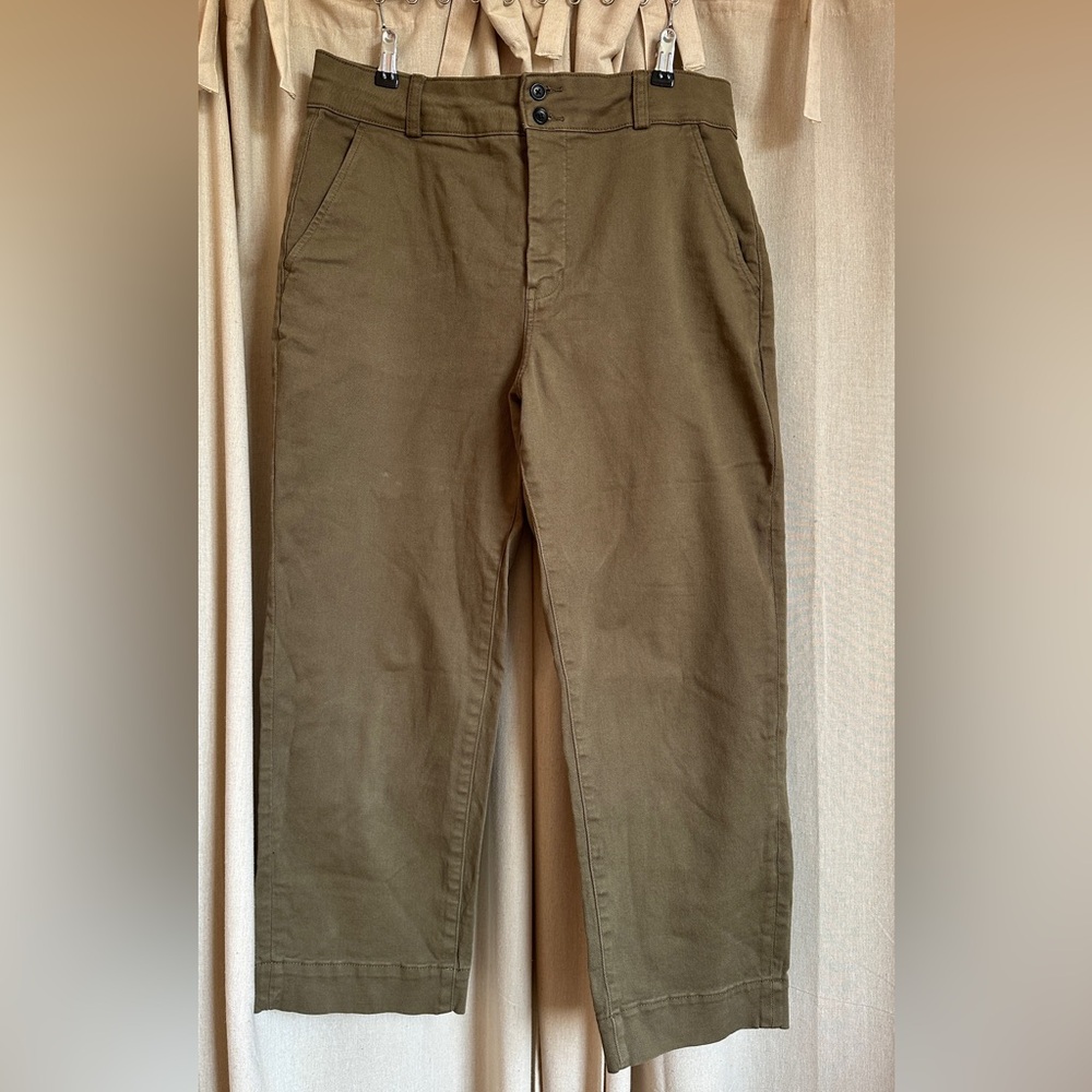 Everlane Women's Olive Cropped Pants